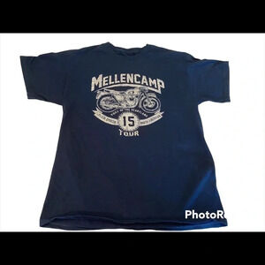 Mellencamp Voice of the Heartland 15 Tour Navy Blue Short Sleeve T-Shirt…